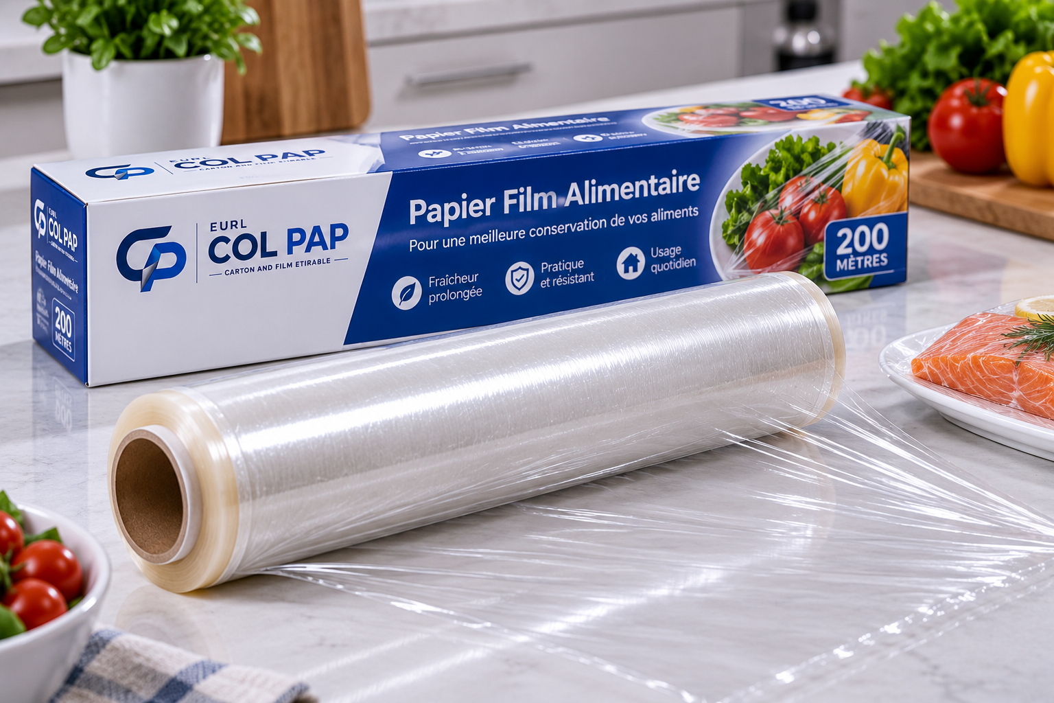 Rouleau de papier film alimentaire COLPAP